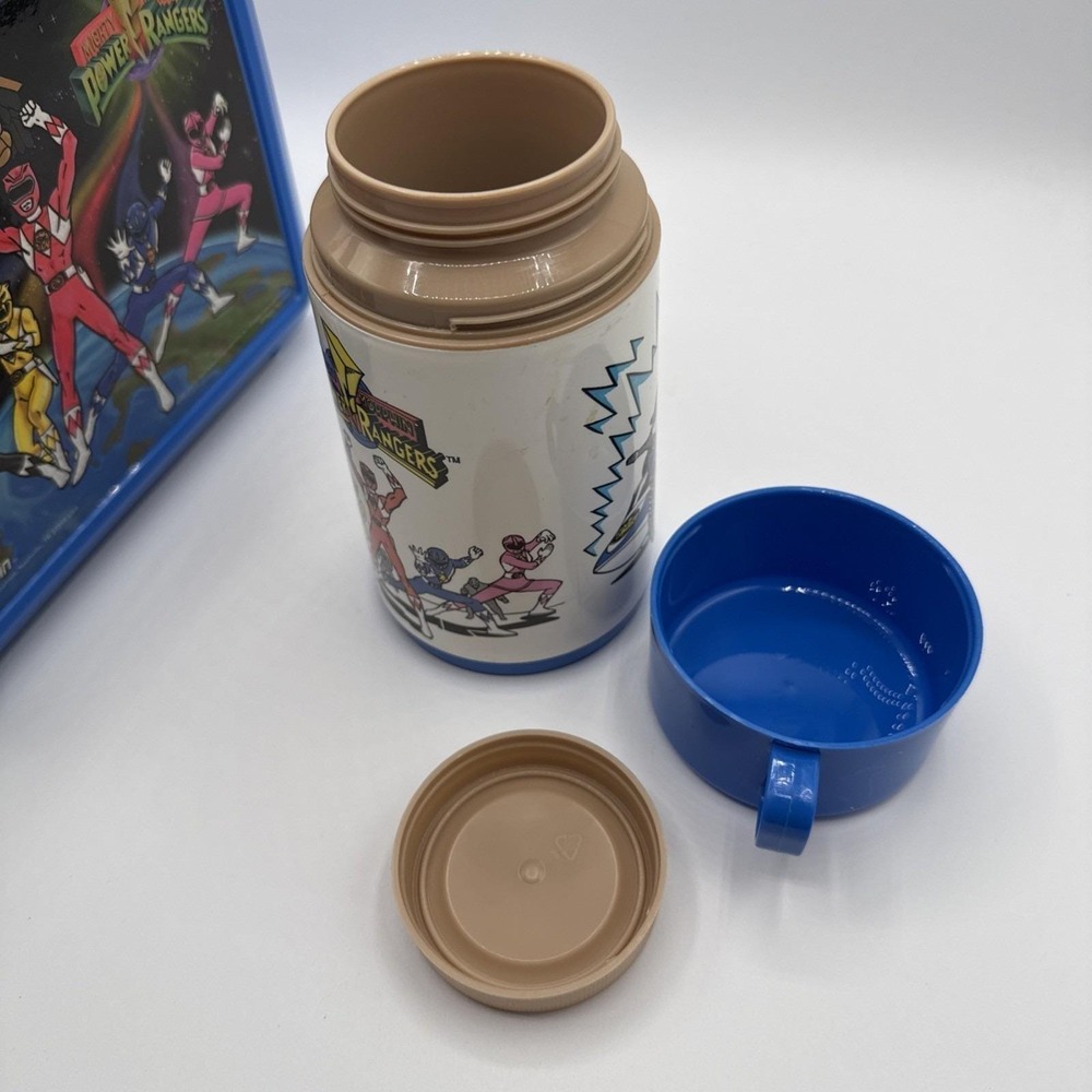 MIGHTY MORPHIN POWER RANGERS Vintage 1993 Lunch Box and Thermos Plastic Aladdin - Picture 8 of 14